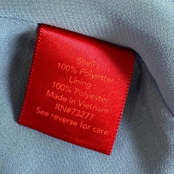 Jennifer Lopez Blue and Silver Sheer Overlay Blouse (Small) - Picture 9 of 9